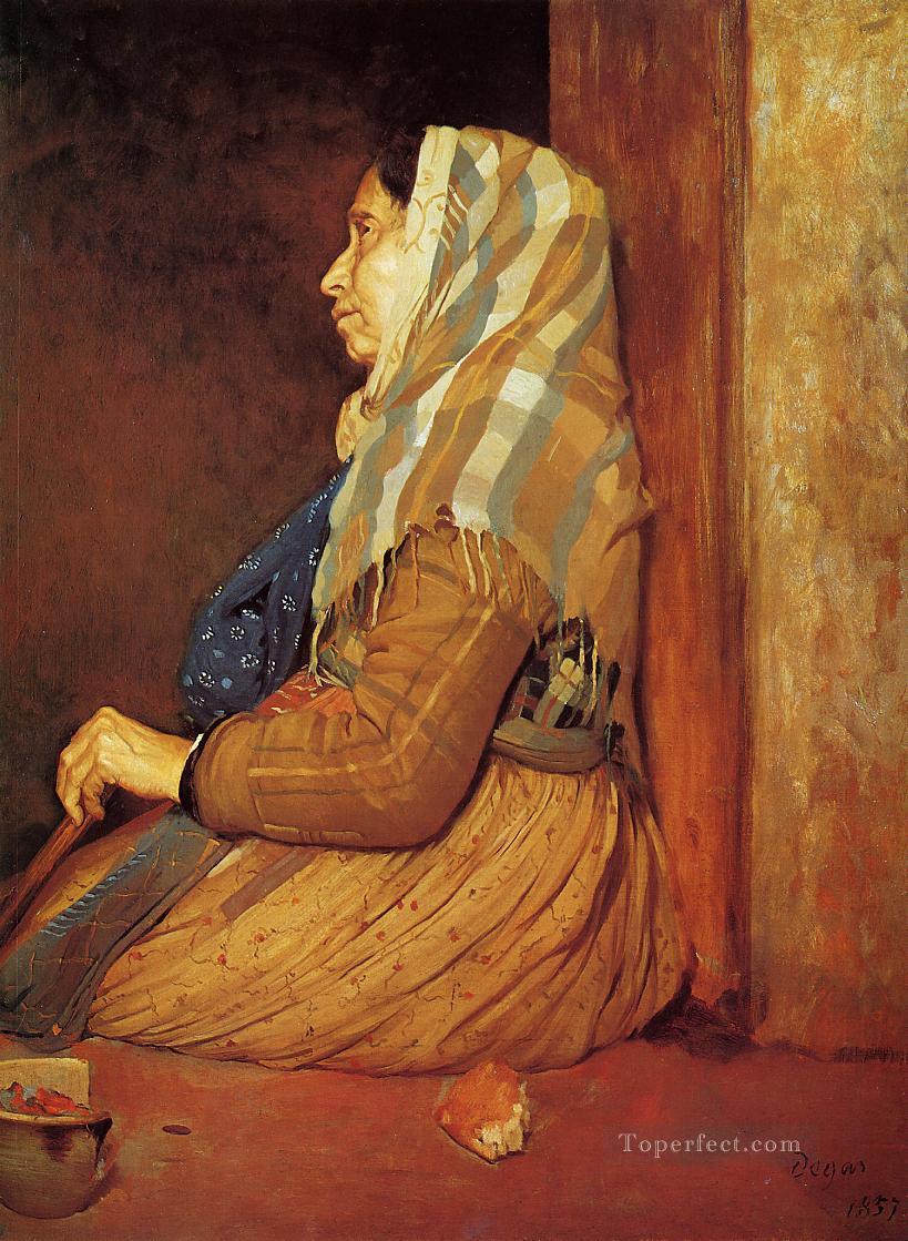 A Roman Beggar Woman Edgar Degas Oil Paintings